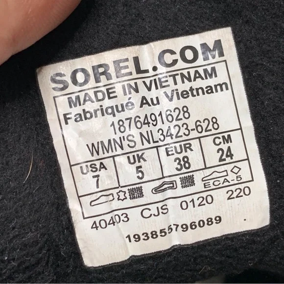 Sorel Women's Red Grey Explorer Joan Redwood Felt Waterproof Winter Boot Size 7 - Picture 12 of 13